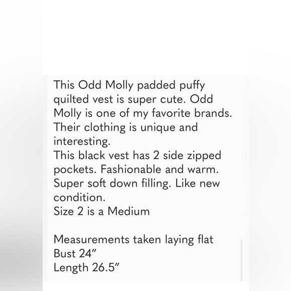 ODD MOLLY PUFFY QUILTED DOWN VEST - Picture 12 of 12